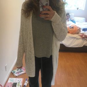 White knit cardigan